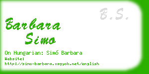 barbara simo business card